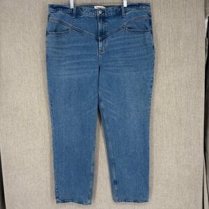 Abercrombie & Fitch Jeans Women 20R Blue 90s Straight Ultra High Rise Yoke Denim